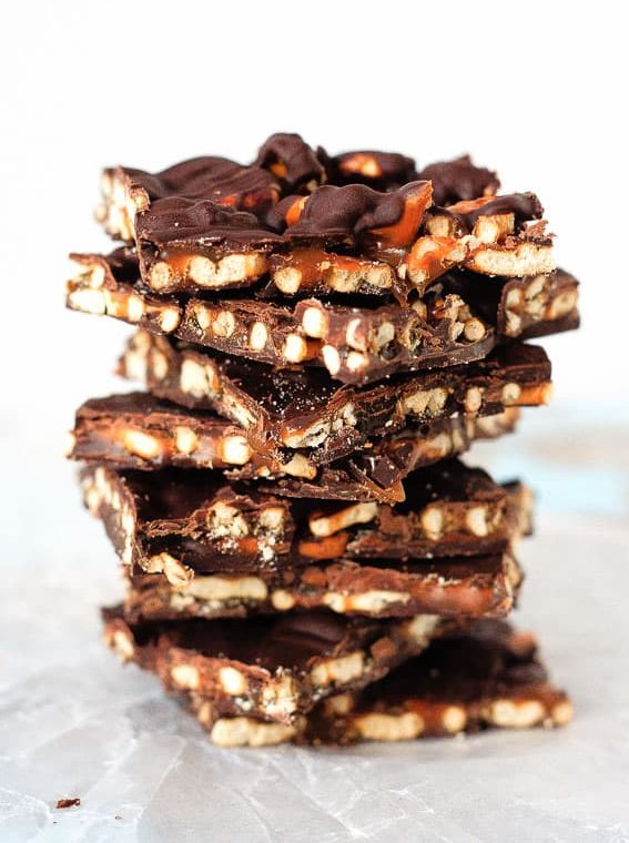 Salted Caramel Pretzel Bark